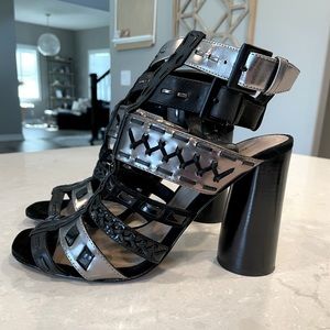 Donald Pliner Bindy Metallic Sandal Heels 8.5